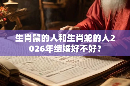 生肖鼠的人和生肖蛇的人2026年结婚好不好？