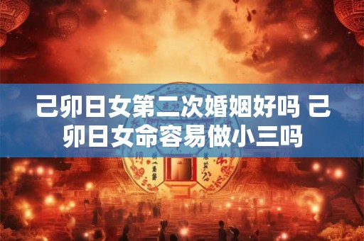 己卯日女第二次婚姻好吗 己卯日女命容易做小三吗