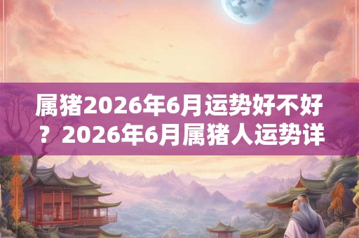 属猪2026年6月运势好不好?2026年6月属猪人运势详解 属猪2026年6月运势好不好?2026年6月属猪人运势详解