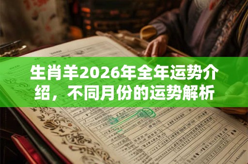 生肖羊2026年全年运势介绍，不同月份的运势解析