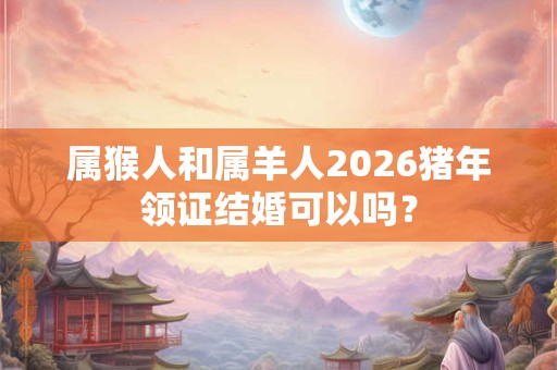属猴人和属羊人2026猪年领证结婚可以吗？