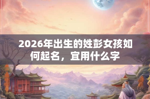 2026年出生的姓彭女孩如何起名，宜用什么字