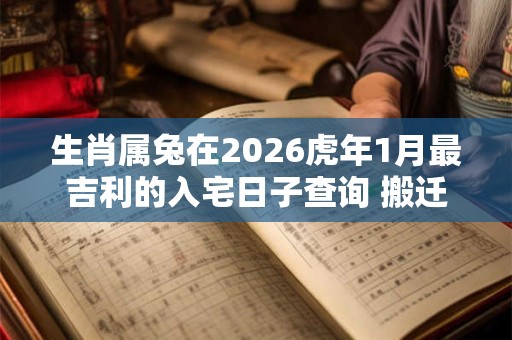 生肖属兔在2026虎年1月最吉利的入宅日子查询 搬迁移居讲究什么