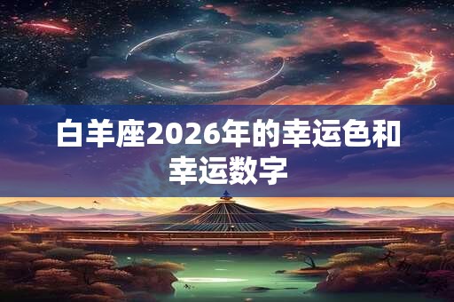白羊座2026年的幸运色和幸运数字