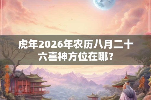 虎年2026年农历八月二十六喜神方位在哪？