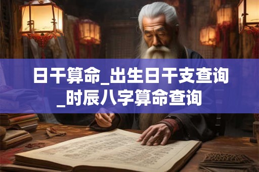 日干算命_出生日干支查询_时辰八字算命查询