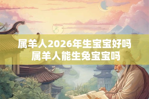 属羊人2026年生宝宝好吗 属羊人能生兔宝宝吗