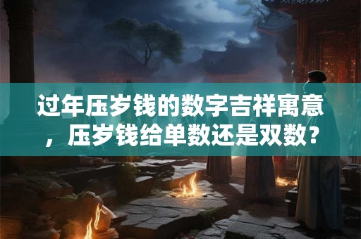 过年压岁钱的数字吉祥寓意，压岁钱给单数还是双数？