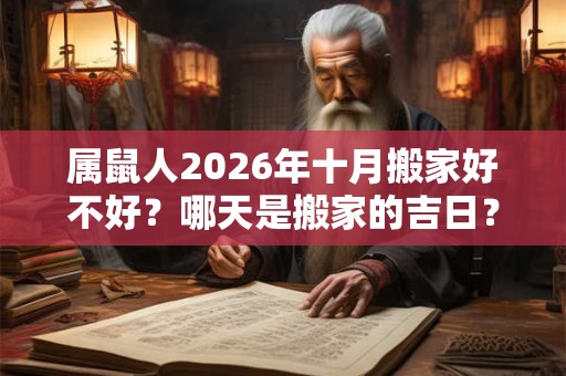 属鼠人2026年十月搬家好不好？哪天是搬家的吉日？