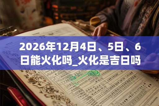 2026年12月4日、5日、6日能火化吗_火化是吉日吗 2026年12月4日、5日、6日能火化吗_火化是吉日吗