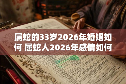 属蛇的33岁2026年婚姻如何 属蛇人2026年感情如何 属蛇的33岁2026年婚姻如何 属蛇人2026年感情如何