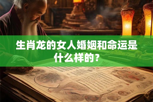 生肖龙的女人婚姻和命运是什么样的? 生肖龙的女人婚姻和命运是什么样的?