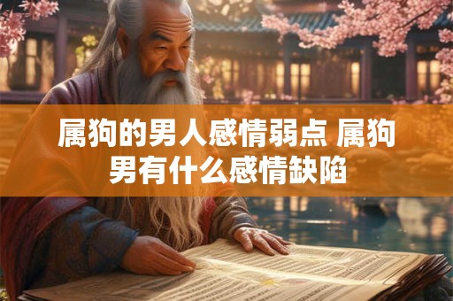 属狗的男人感情弱点 属狗男有什么感情缺陷 属狗的男人感情弱点 属狗男有什么感情缺陷