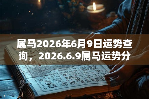 属马2026年6月9日运势查询，2026.6.9属马运势分析