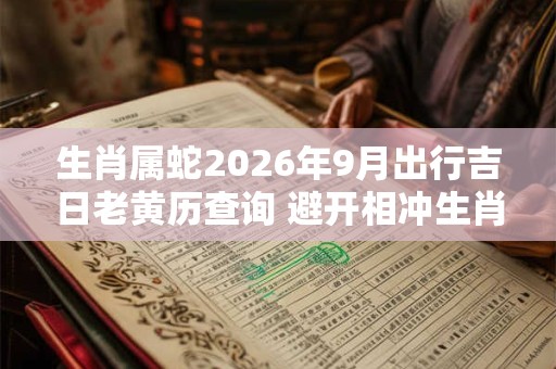 生肖属蛇2026年9月出行吉日老黄历查询 避开相冲生肖 生肖属蛇2026年9月出行吉日老黄历查询 避开相冲生肖