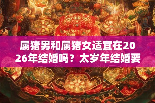 属猪男和属猪女适宜在2026年结婚吗？太岁年结婚要注意什么？