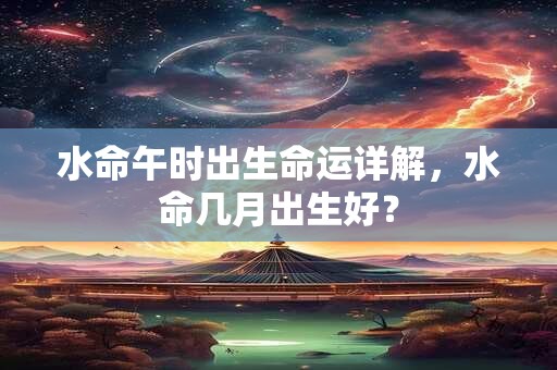 水命午时出生命运详解，水命几月出生好？