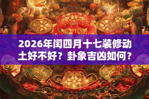 2026年闰四月十七装修动土好不好？卦象吉凶如何？