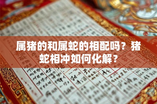 属猪的和属蛇的相配吗？猪蛇相冲如何化解？