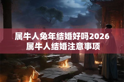 属牛人兔年结婚好吗2026 属牛人结婚注意事项