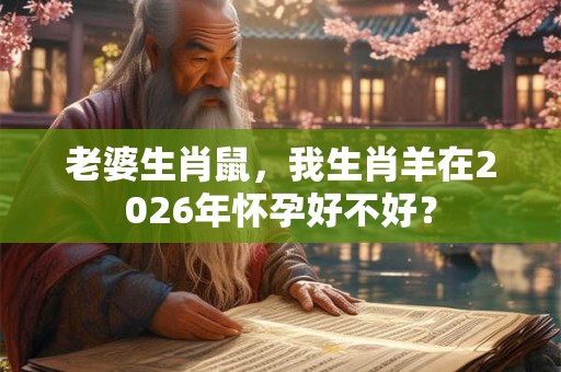 老婆生肖鼠，我生肖羊在2026年怀孕好不好？