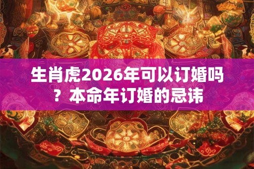 生肖虎2026年可以订婚吗？本命年订婚的忌讳
