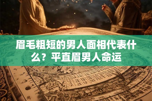 眉毛粗短的男人面相代表什么？平直眉男人命运