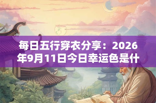 每日五行穿衣分享：2026年9月11日今日幸运色是什么