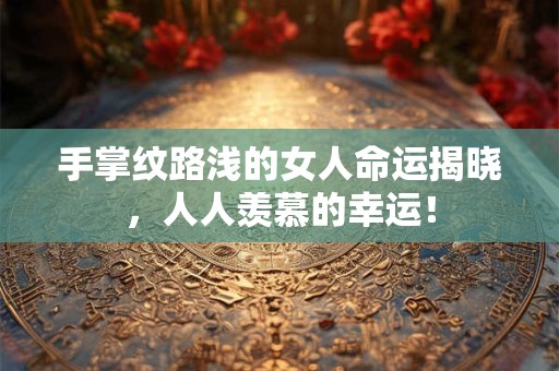 手掌纹路浅的女人命运揭晓，人人羡慕的幸运！