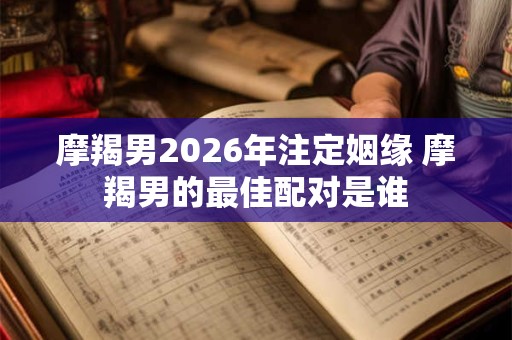 摩羯男2026年注定姻缘 摩羯男的最佳配对是谁