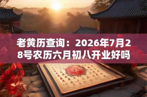 老黄历查询：2026年7月28号农历六月初八开业好吗
