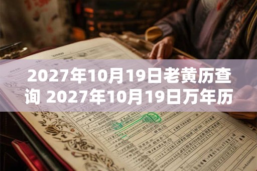 2027年10月19日老黄历查询 2027年10月19日万年历黄道吉日