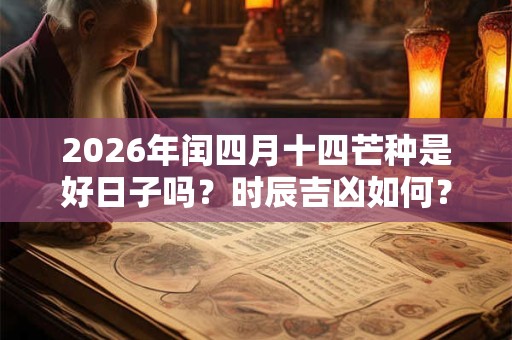 2026年闰四月十四芒种是好日子吗？时辰吉凶如何？