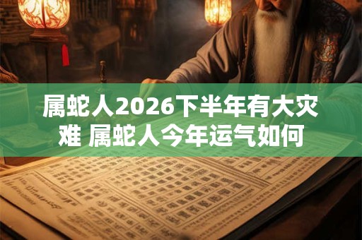 属蛇人2026下半年有大灾难 属蛇人今年运气如何