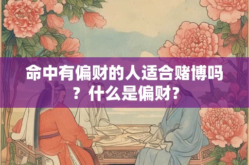 命中有偏财的人适合赌博吗？什么是偏财？