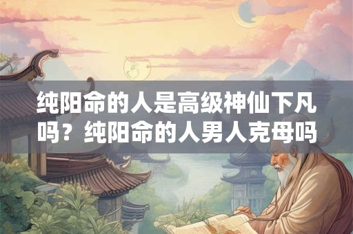 纯阳命的人是高级神仙下凡吗？纯阳命的人男人克母吗？