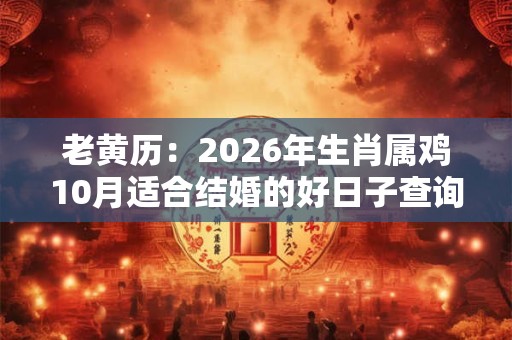老黄历：2026年生肖属鸡10月适合结婚的好日子查询