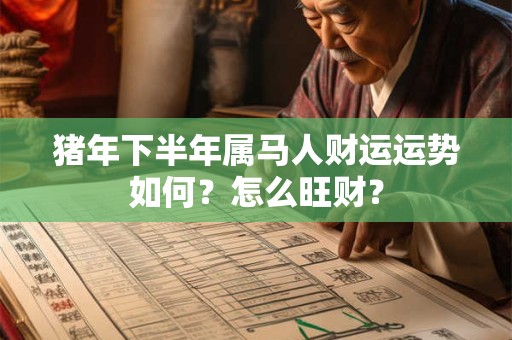 猪年下半年属马人财运运势如何？怎么旺财？