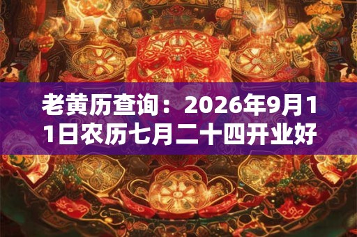 老黄历查询：2026年9月11日农历七月二十四开业好不好