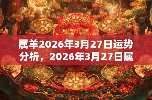 属羊2026年3月27日运势分析,2026年3月27日属羊运气详解 属羊2026年3月27日运势分析,2026年3月27日属羊运气详解