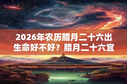 2026年农历腊月二十六出生命好不好？腊月二十六宜忌