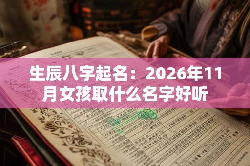 生辰八字起名：2026年11月女孩取什么名字好听