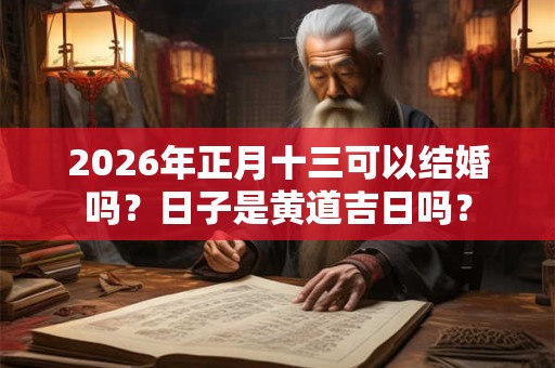 2026年正月十三可以结婚吗?日子是黄道吉日吗? 2026年正月十三可以结婚吗?日子是黄道吉日吗?