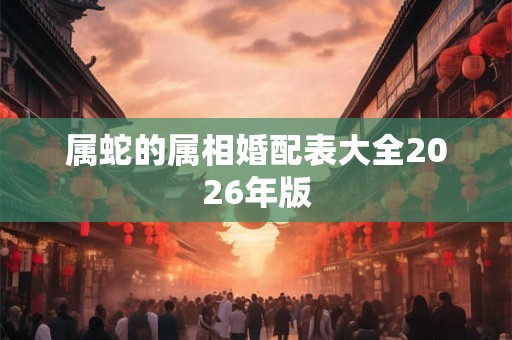 属蛇的属相婚配表大全2026年版