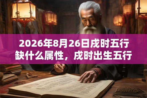 2026年8月26日戌时五行缺什么属性，戌时出生五行缺什么