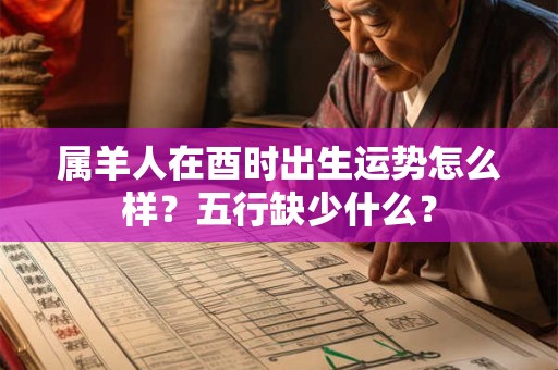 属羊人在酉时出生运势怎么样？五行缺少什么？
