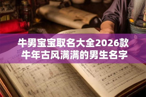牛男宝宝取名大全2026款 牛年古风满满的男生名字