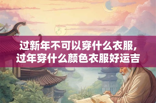 过新年不可以穿什么衣服,过年穿什么颜色衣服好运吉利？