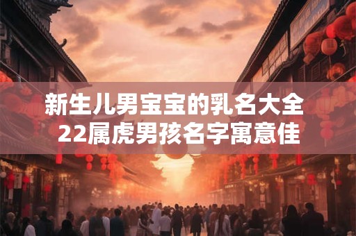 新生儿男宝宝的乳名大全 22属虎男孩名字寓意佳