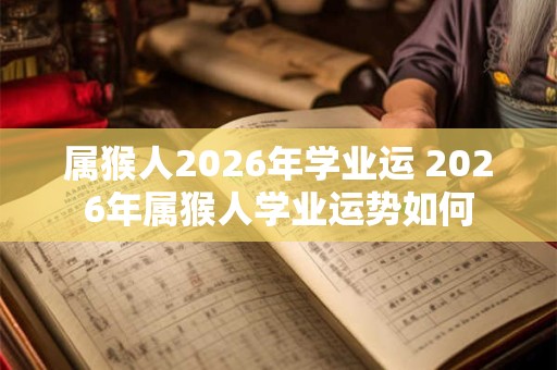 属猴人2026年学业运 2026年属猴人学业运势如何